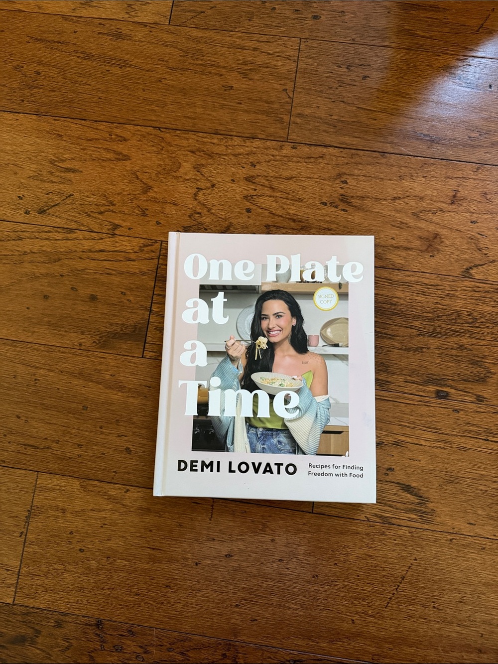 Demi Lovato One Plate at a Time signed cookbook